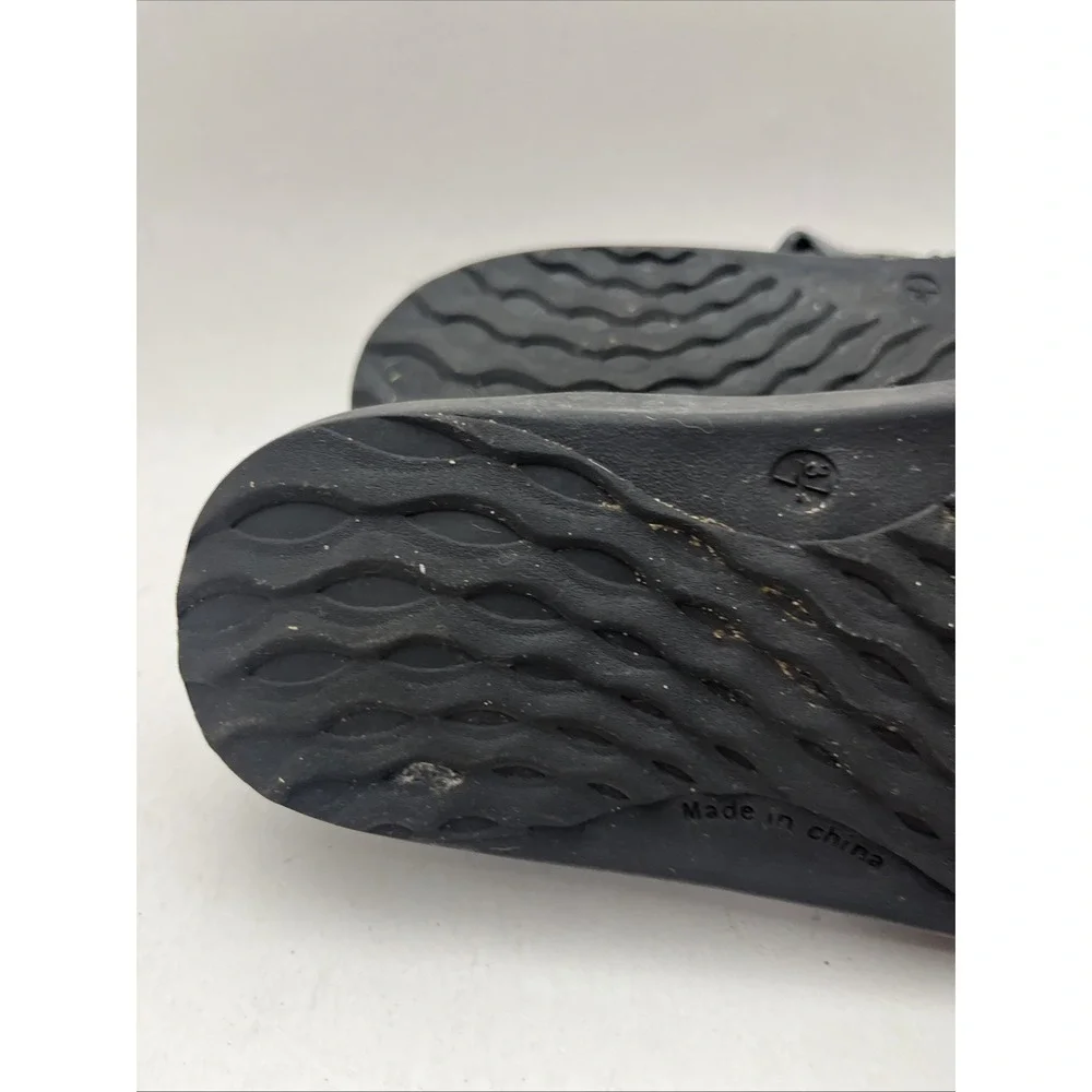 MEGNYA Women's Braided Strap Comfort Sandals Black Aqua Gray Size 7